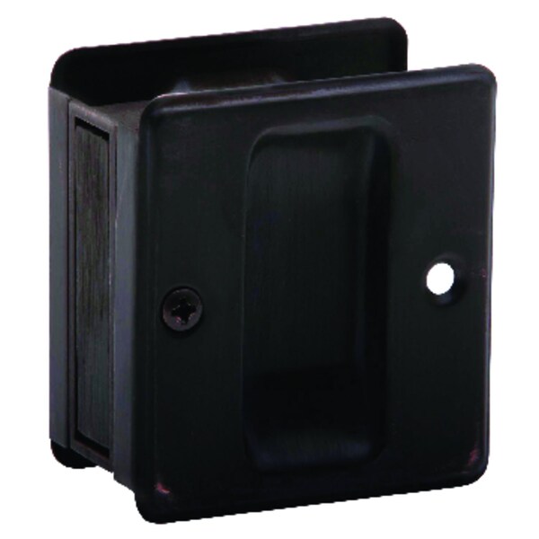 Schlage Schlage 2.5 in. D X 2.25 in. L Aged Bronze Solid Brass Pocket Door Pull 1 pc SC990B-716 - main